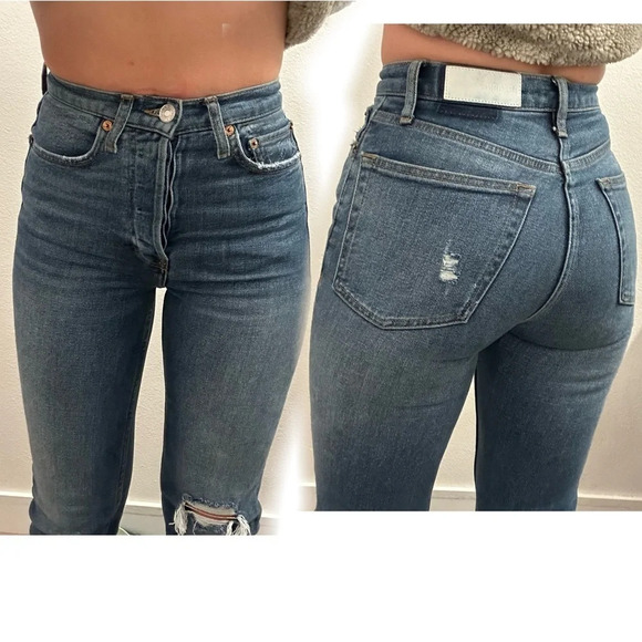 Re/Done Jeans StovePipe 24 - Picture 1 of 13